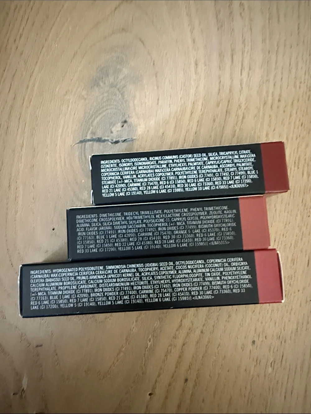 MAC Cosmetics Lip Trio in Deep Brick Red and Black Packaging
